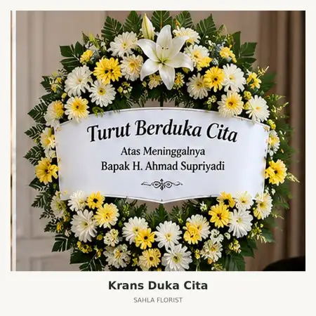 Krans Bunga Duka Sesetan