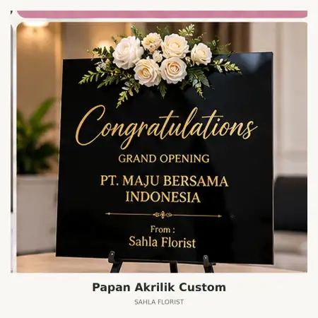 Papan Bunga Akrilik Sesetan
